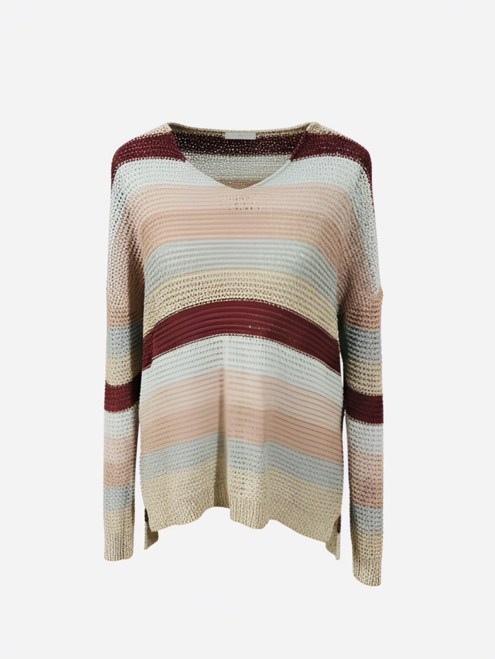Knox Rose Striped High Low Knit Sweater - Medium, Excellent Condition